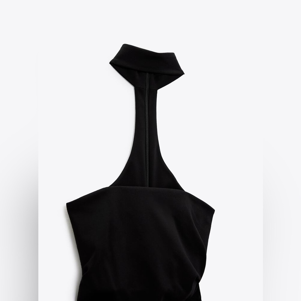 ZARA Strapless straight neck midi dress